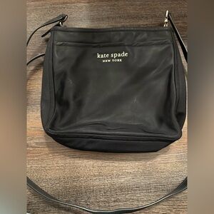 Kate Spade black nylon crossbody bag